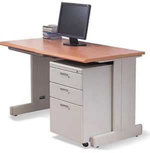 HU-150A 辦公桌組(含0.5活動櫃，ABS薄抽)W150cm - 點擊圖像關閉