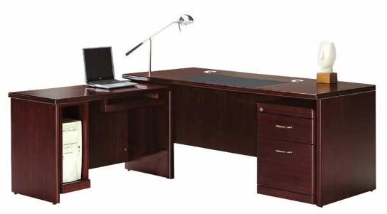 132-1 豪華優質全木皮5.8尺主管桌整組
