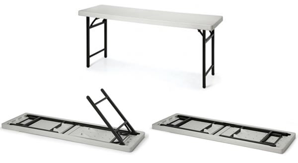 新型塑鋼面折合桌