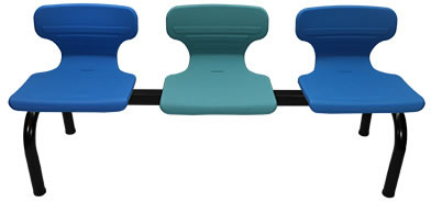 HZ305M 公共排椅(ㄇ形腳)(椅墊材質高密度聚乙烯HDPE) - 點擊圖像關閉
