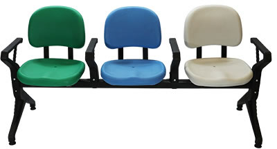 HZ308H-2 公共排椅(塑鋼腳)(椅面高密度聚乙烯 (HDPE) - 點擊圖像關閉