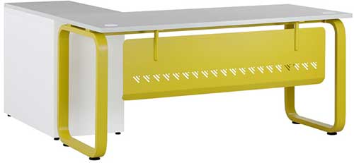 HGR1407P＋0905 海格爾主管桌含桌下擋板+側桌140*70