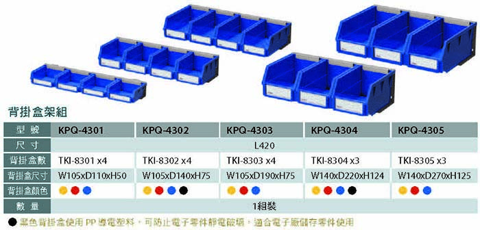  KPQ-4301 KPQ-4302 KPQ-4303 背掛盒架組 的額外圖片