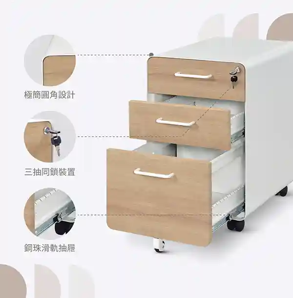 SB-303C｜極簡圓角活動櫃