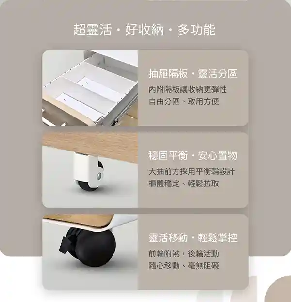 SB-303C｜極簡圓角活動櫃