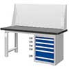 WAS-57053N4 WAS-57053F4 上架組重量型單櫃工作桌(五種桌板及二種桌長選擇)