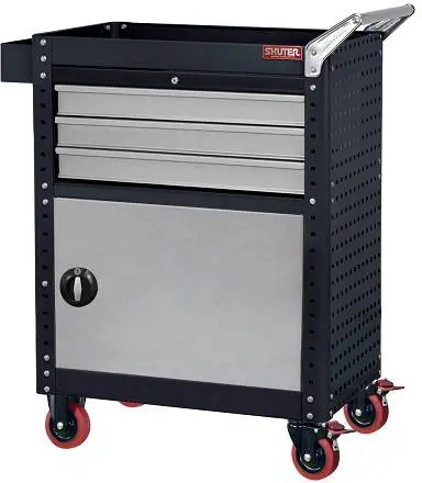 （圖像） CT專業重型工具車系列｜CT-2H3D 高款抽屜櫃門整合式工具車