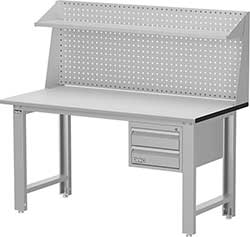（圖像） 標準型工作桌-吊櫃款（棚板上架）｜Tanko天鋼標準型工作桌