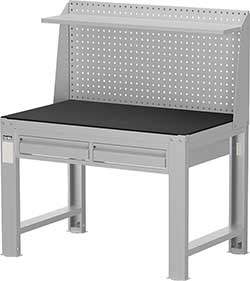 （圖像） Tanko天鋼鋼製工作桌｜橫二屜款 棚板上架H600型（WDT-4202P3 WDT-4202Q3）